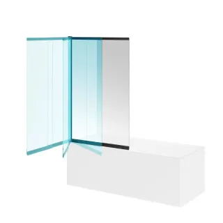 Шторка на ванну Kerama Marazzi Vetro VE.100.BSD.BLK.M 100 см стекло прозрачное профиль чёрный матовый